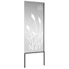 Puutarhan yksityisyyden verho Viivakuvio Hopea 50 x 140 cm