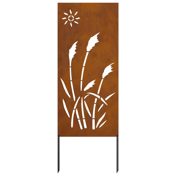 Puutarhan yksityisyyden verho Viivakuvio Ruosteinen 50 x 140 cm