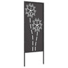 Puutarhan yksityisyyden verho Viivakuvio Musta 50 x 140 cm