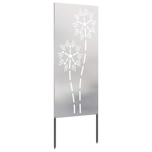 Puutarhan yksityisyyden verho Viivakuvio Hopea 50 x 140 cm