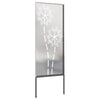 Puutarhan yksityisyyden verho Viivakuvio Hopea 50 x 140 cm