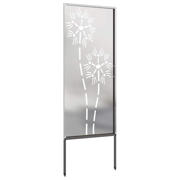 Puutarhan yksityisyyden verho Viivakuvio Hopea 50 x 140 cm