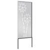 Puutarhan yksityisyyden verho Viivakuvio Hopea 50 x 140 cm