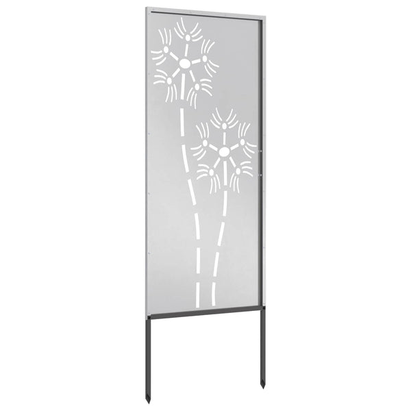 Puutarhan yksityisyyden verho Viivakuvio Hopea 50 x 140 cm
