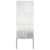 Puutarhan yksityisyyden verho Viivakuvio Hopea 50 x 140 cm