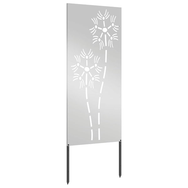 Puutarhan yksityisyyden verho Viivakuvio Hopea 50 x 140 cm