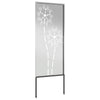 Puutarhan yksityisyyden verho Viivakuvio Hopea 50 x 140 cm