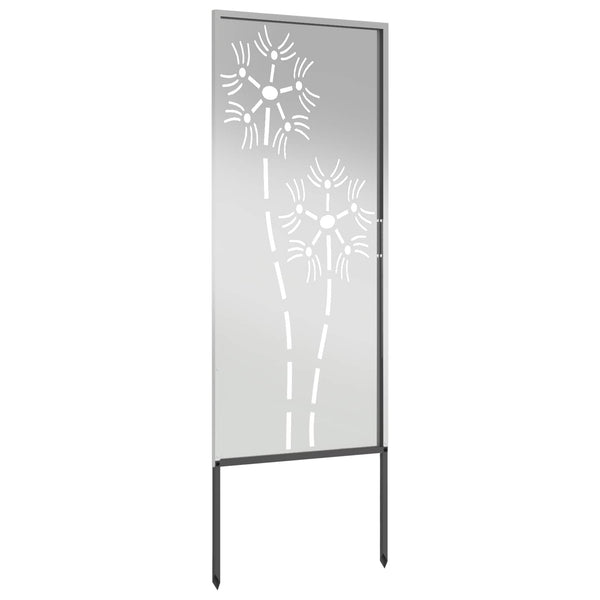 Puutarhan yksityisyyden verho Viivakuvio Hopea 50 x 140 cm