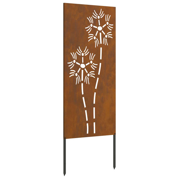 Puutarhan yksityisyyden verho Viivakuvio Ruosteinen 50 x 140 cm
