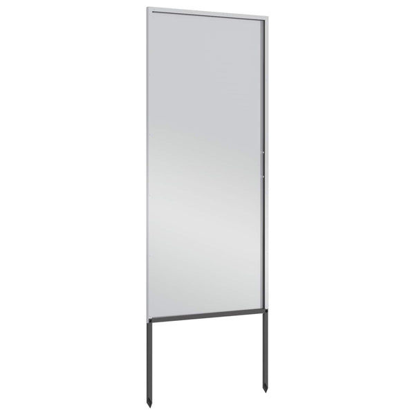 Puutarhan yksityisyyden verho Viivakuvio Hopea 50 x 140 cm