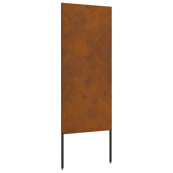 Puutarhan yksityisyyden verho Viivakuvio Ruosteinen 50 x 140 cm