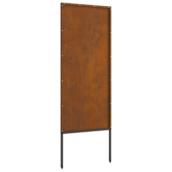 Puutarhan yksityisyyden verho Viivakuvio Ruosteinen 50 x 140 cm