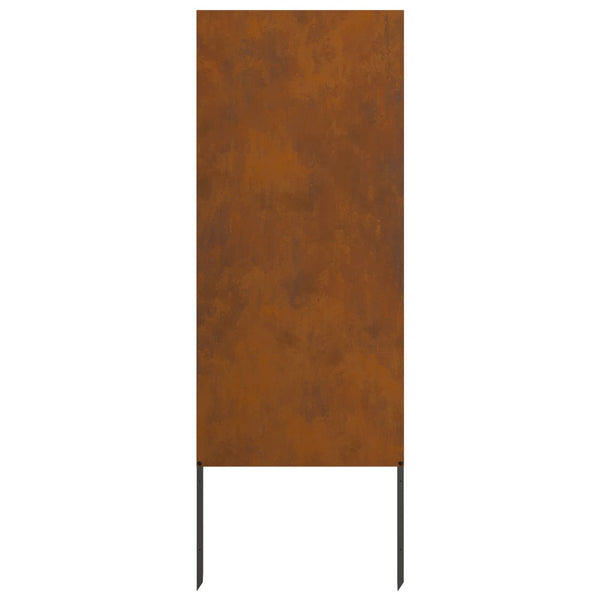 Puutarhan yksityisyyden verho Viivakuvio Ruosteinen 50 x 140 cm