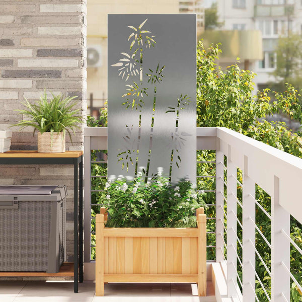 Puutarhan yksityisyyden verho Kukallinen Hopea 50 x 140 cm
