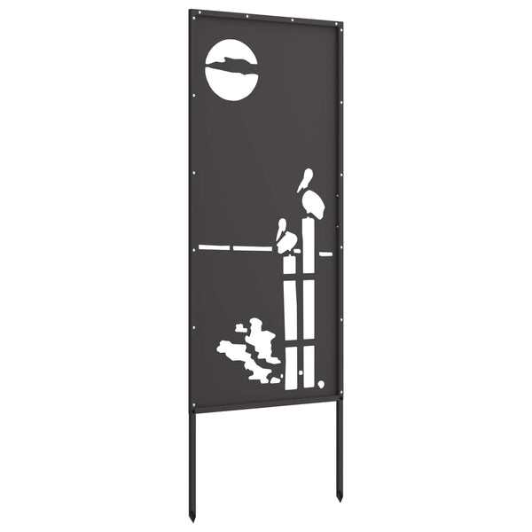 Puutarhan yksityisyyden verho Viivakuvio Musta 50 x 140 cm