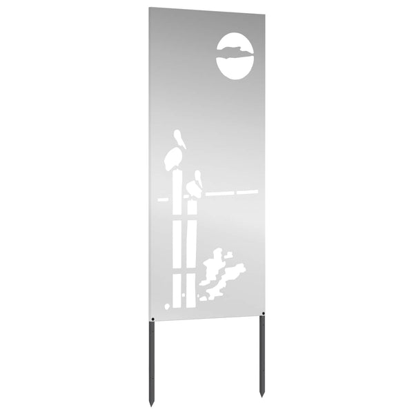 Puutarhan yksityisyyden verho Viivakuvio Hopea 50 x 140 cm