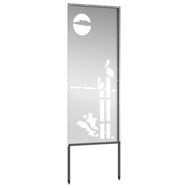 Puutarhan yksityisyyden verho Viivakuvio Hopea 50 x 140 cm