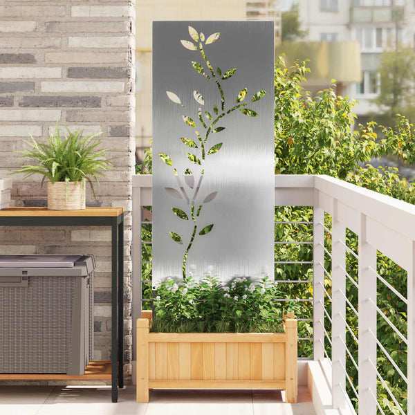 Puutarhan yksityisyyden verho Kukallinen Hopea 50 x 140 cm