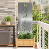 Puutarhan yksityisyyden verho Viivakuvio Hopea 50 x 140 cm