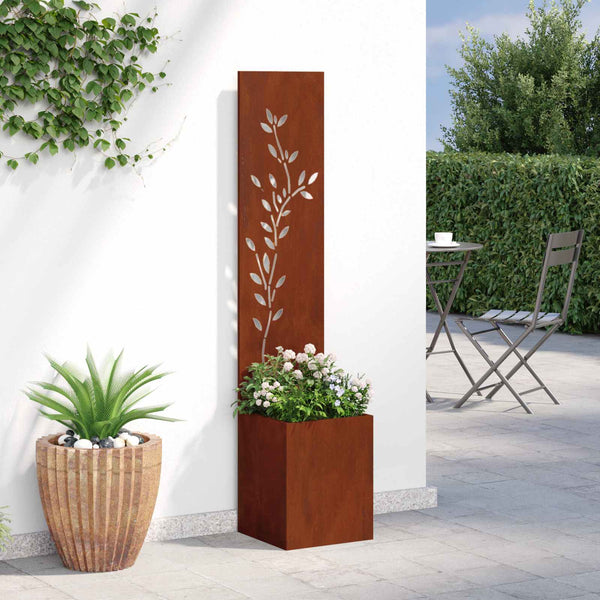 Puutarhan yksityisyyden verho Ruosteinen 32 x 32 x 150 cm