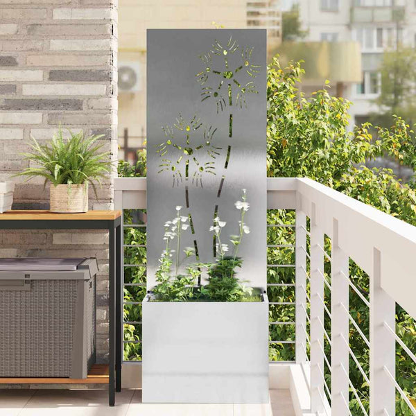 Puutarhan yksityisyyden verho Kukallinen Hopea 50 x 32 x 150 cm
