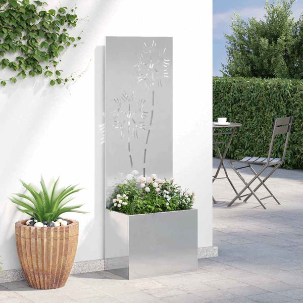 Puutarhan yksityisyyden verho Kukallinen Hopea 50 x 32 x 150 cm