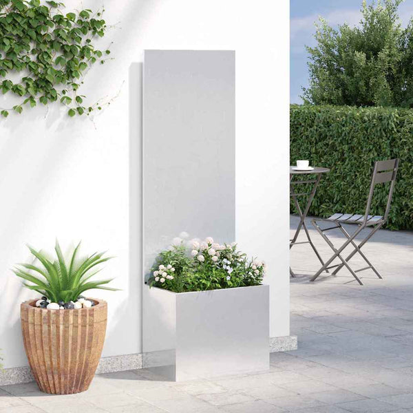 Puutarhan yksityisyyden verho Viivakuvio Hopea 50 x 32 x 150 cm