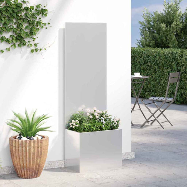Puutarhan yksityisyyden verho Viivakuvio Hopea 50 x 32 x 150 cm