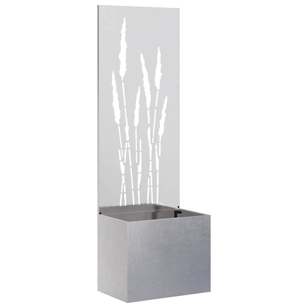 Puutarhan yksityisyyden verho Viivakuvio Hopea 50 x 32 x 150 cm