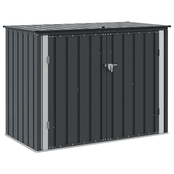 Puutarhan säilytyslaatikko Musta 151,5 x 82 x 110,5 cm Teräs