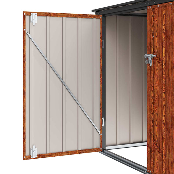 Puutarhan säilytyslaatikko Ruskea 151,5 x 82 x 110,5 cm Teräs