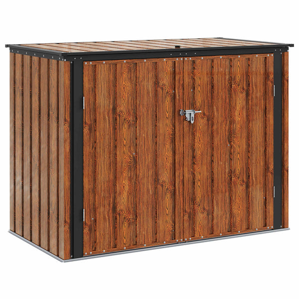 Puutarhan säilytyslaatikko Ruskea 151,5 x 82 x 110,5 cm Teräs