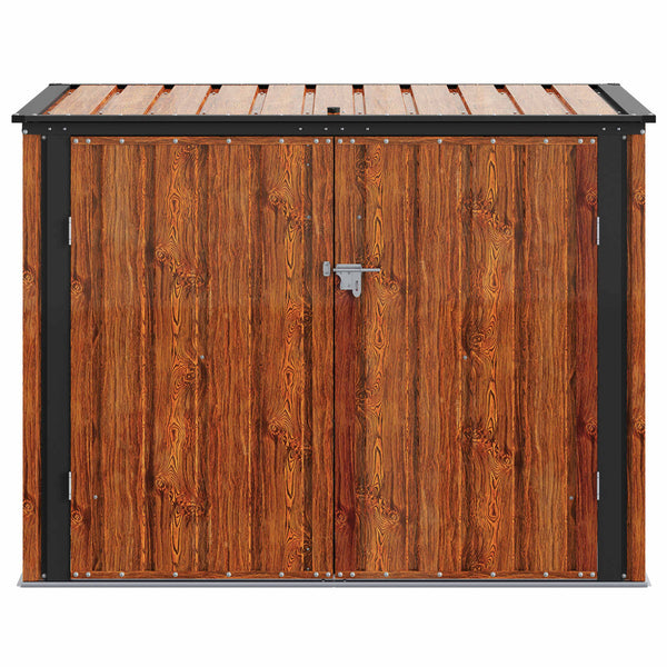 Puutarhan säilytyslaatikko Ruskea 151,5 x 82 x 110,5 cm Teräs