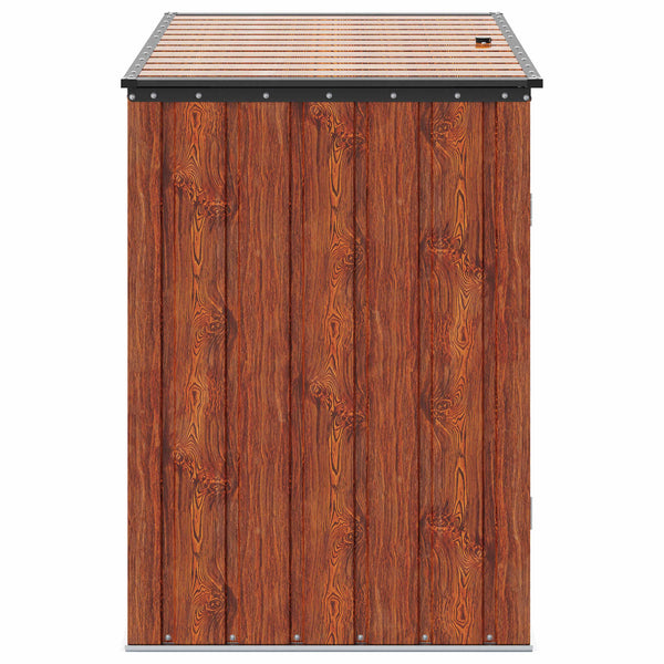 Puutarhan säilytyslaatikko Ruskea 151,5 x 82 x 110,5 cm Teräs