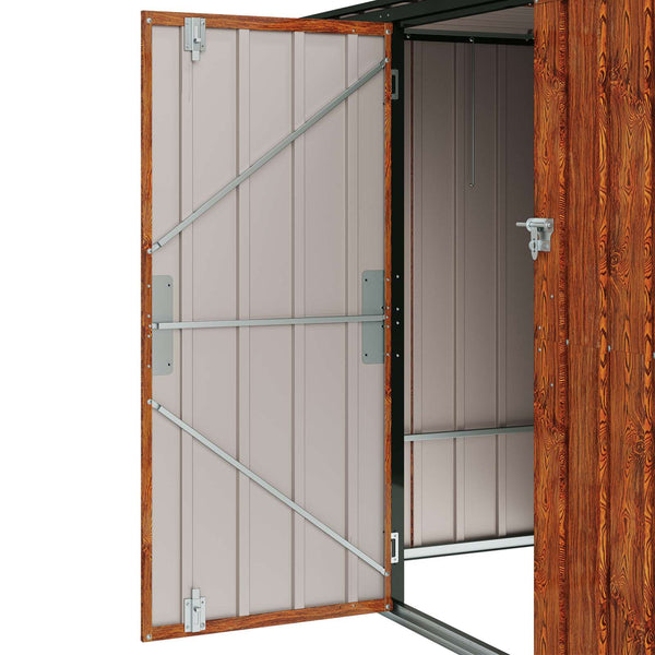 Puutarhan säilytyslaatikko Ruskea 214 x 82 x 132 cm Teräs