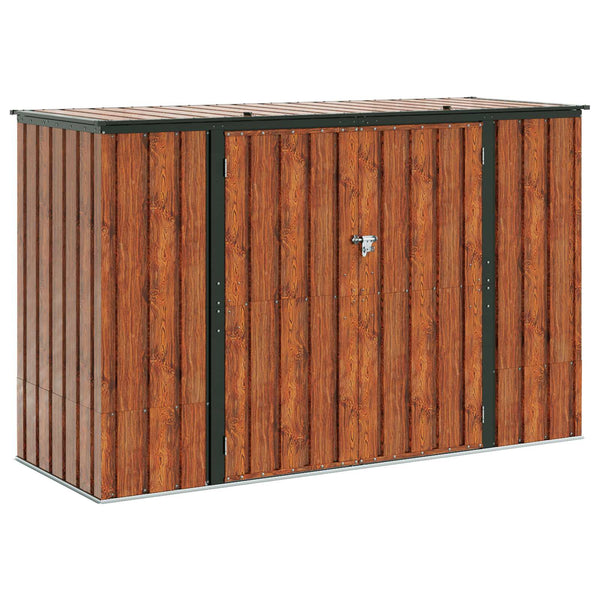 Puutarhan säilytyslaatikko Ruskea 214 x 82 x 132 cm Teräs