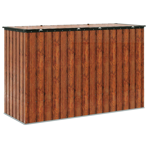 Puutarhan säilytyslaatikko Ruskea 214 x 82 x 132 cm Teräs