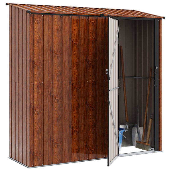 Puutarhavajat Ruskea 203,5 x 73 x 200 cm Metalli