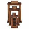 Lyhty 3 pcs Luonnollinen Mahogany-puu