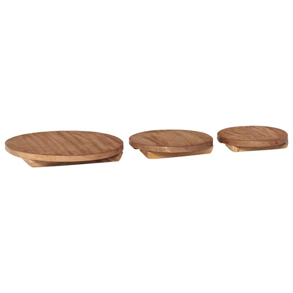 Kasvilava 3 kpl Luonnollinen 29 x 29 x 3,5 cm Mahogany-puu