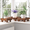 Kasviteline 3 kpl Ruskea 35 x 35 x 12 cm Mahogany-puu