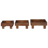 Kasviteline 3 kpl Ruskea 35 x 35 x 12 cm Mahogany-puu