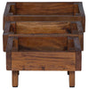 Kasviteline 3 kpl Ruskea 35 x 35 x 12 cm Mahogany-puu