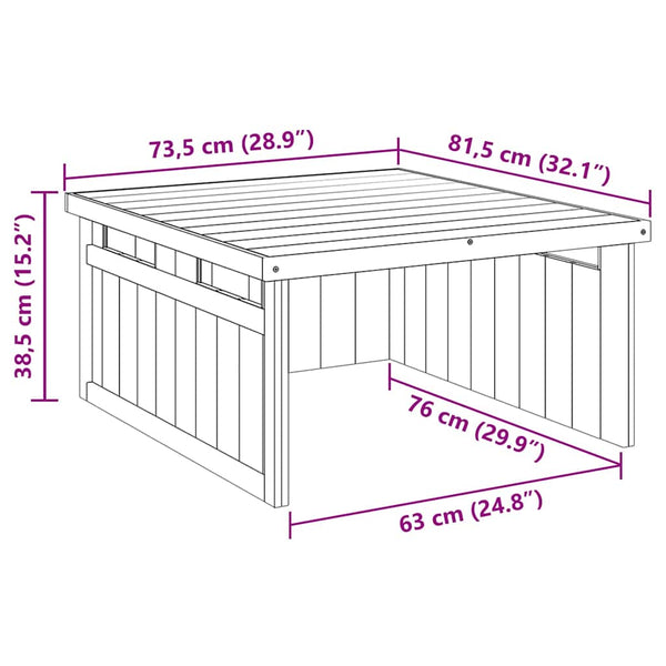 Ruohonleikkurin talli Ruskea 73.5 x 81.5 x 38.5 cm