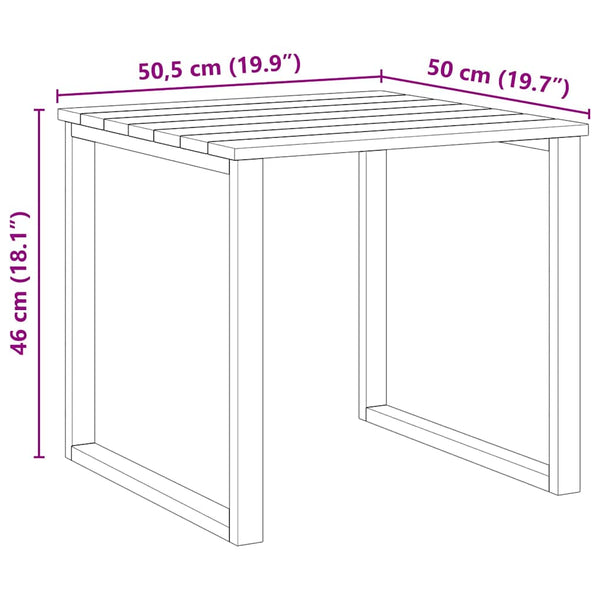 Pöytä Luonnollinen 50,5 x 50 x 46 cm Kyllästetty Mänty