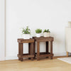 Kasviteline 2 kpl Ruskea 70 x 11 x 27 cm Mahogany-puu