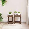 Kasviteline 2 kpl Ruskea 70 x 11 x 27 cm Mahogany-puu