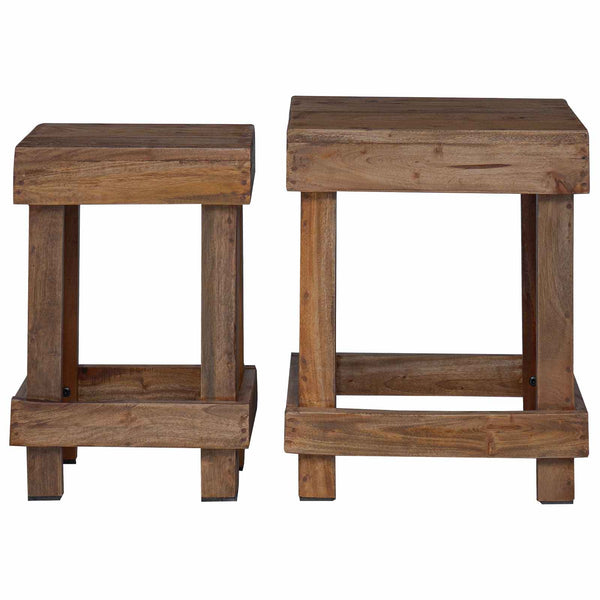 Kasviteline 2 kpl Ruskea 70 x 11 x 27 cm Mahogany-puu