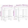 Kasviteline 2 kpl Ruskea 70 x 11 x 27 cm Mahogany-puu
