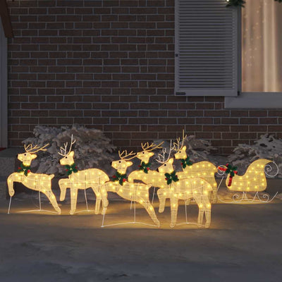 Kulta led-joulupeurat Chiritescu 7 pcs (kangas)
